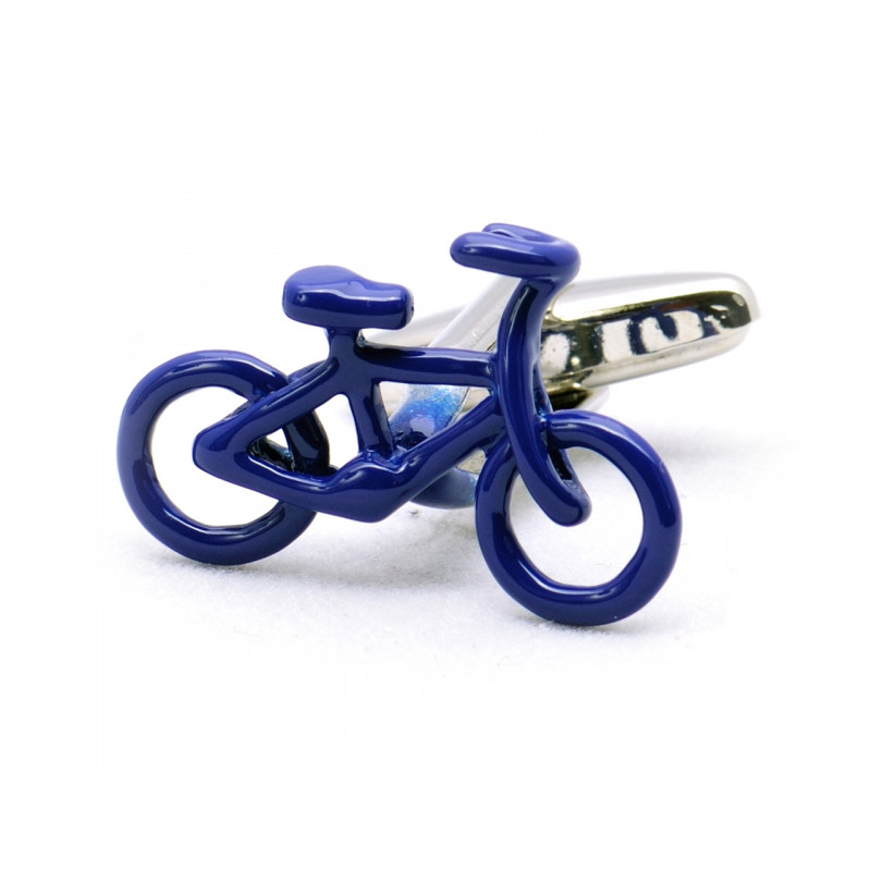 Boutons de manchette Le petit vélo turquoise
