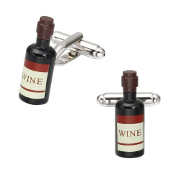 Red Wine Bottle Cufflinks