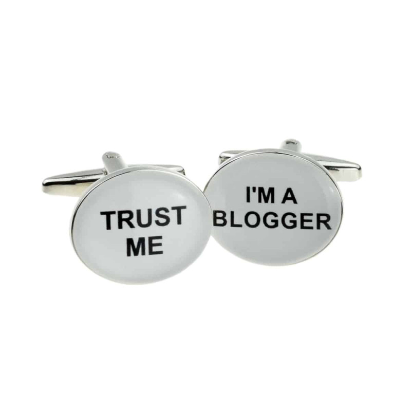 Boutons de manchette Trust Me, I'm a blogger