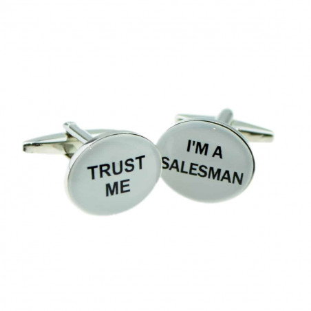 "Trust Me, I'm a Salesman" Cufflinks