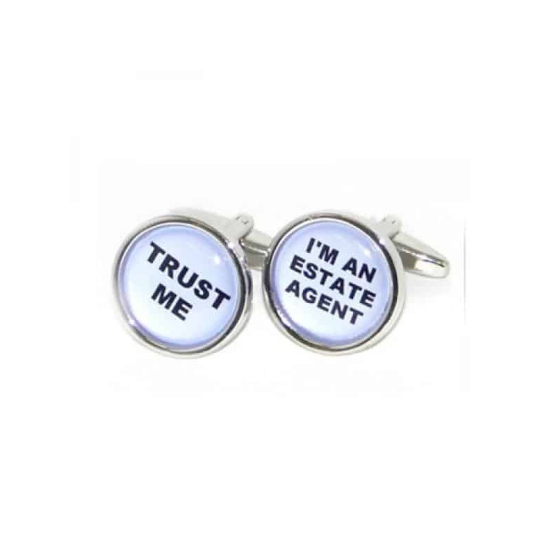 Boutons de manchette Trust Me, I'm an estate agent