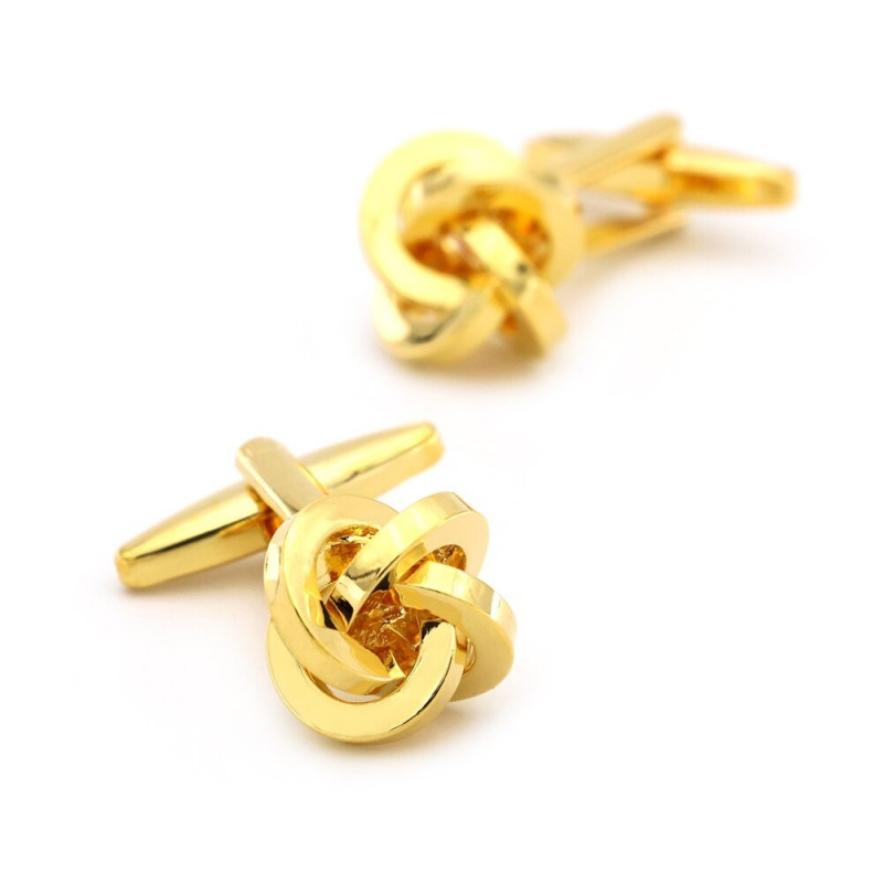 Boutons de manchette Noeud or