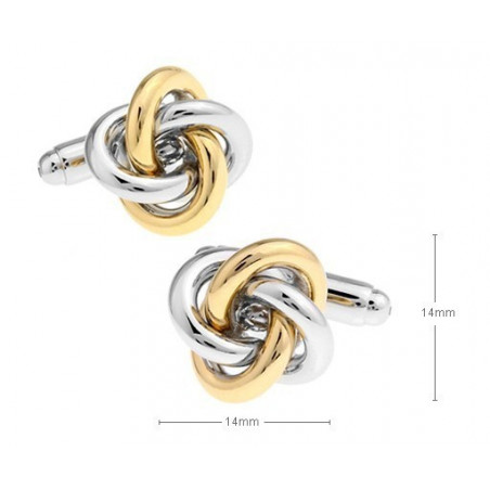 Gold & Silver Knot Cufflinks