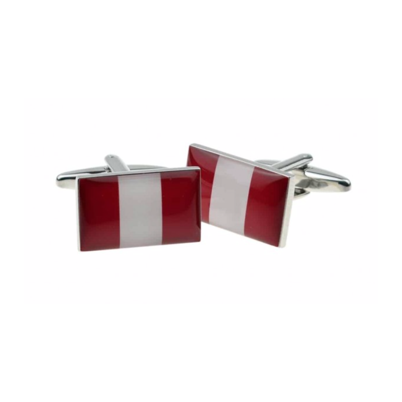 Boutons de manchette drapeau du Pérou
