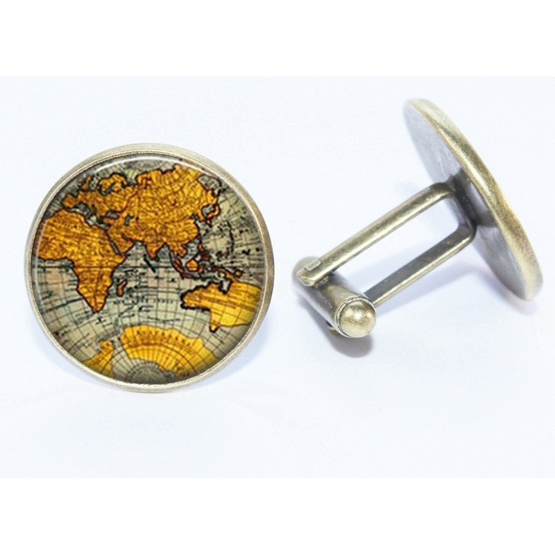 Boutons de manchette Mappemonde 2