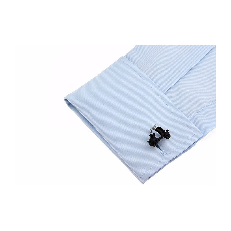 Boutons de manchette Vespa noire II