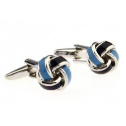 Blue & Black Knot Cufflinks