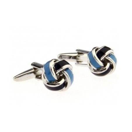 Blue & Black Knot Cufflinks