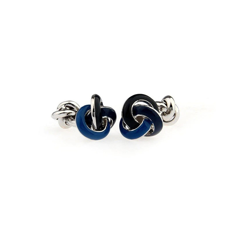 Boutons de manchette Noeuds Bleus / Noirs