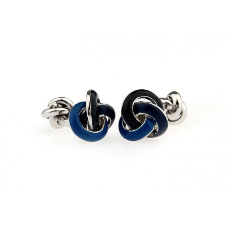 Blue & Black Knot Cufflinks