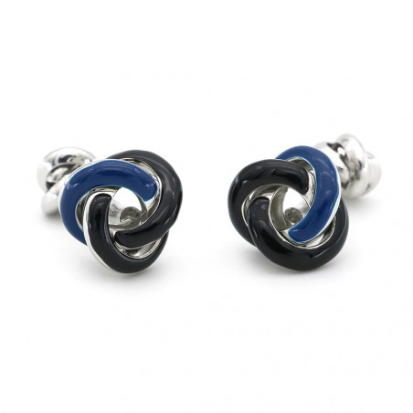 Blue & Black Knot Cufflinks
