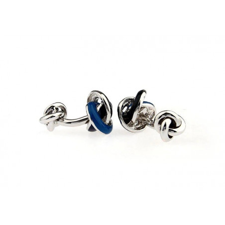 Blue & Black Knot Cufflinks