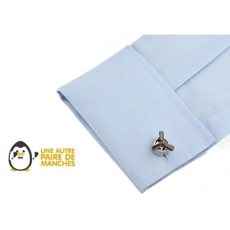 Aircraft Propeller Cufflinks (Gunmetal)