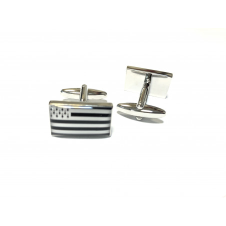 Brittany Flag Cufflinks (Gwenn ha Du)