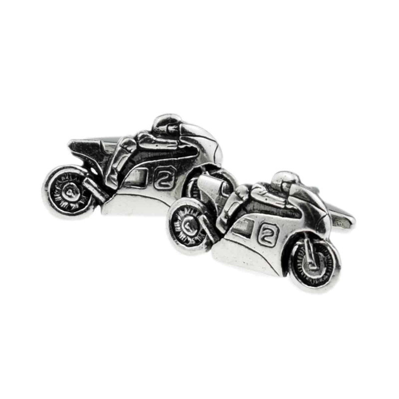 Racing Motorcycle Helmet Cufflinks