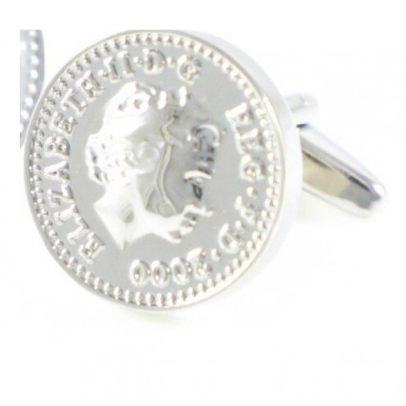British Pound Coin Cufflinks (Elizabeth II)