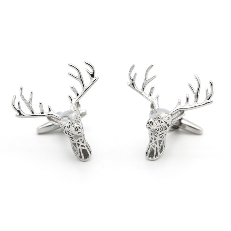 Boutons de manchette Cerf stylisé
