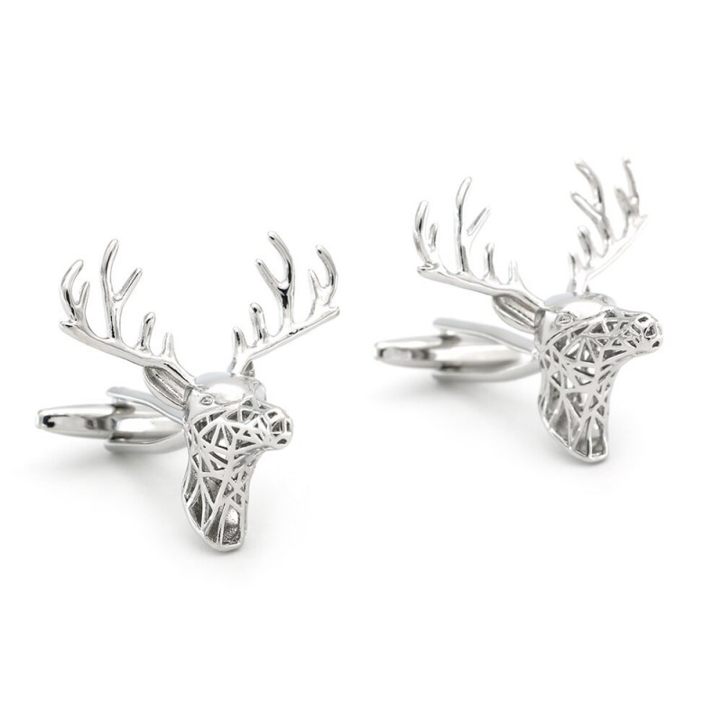 Boutons de manchette Cerf stylisé