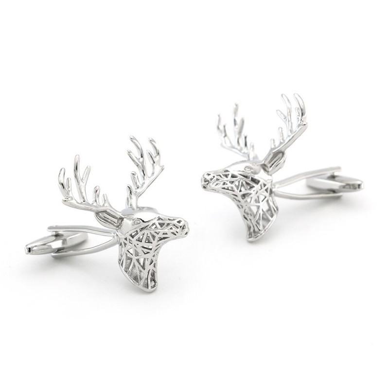 Boutons de manchette Cerf stylisé