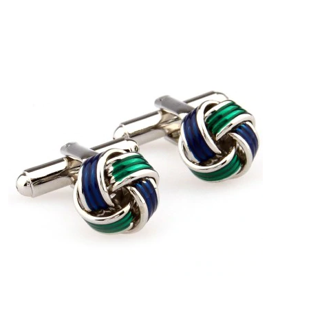 Green & Blue Knot Cufflinks