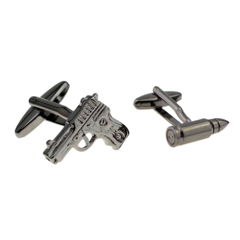 Pistol & Bullet Cufflinks