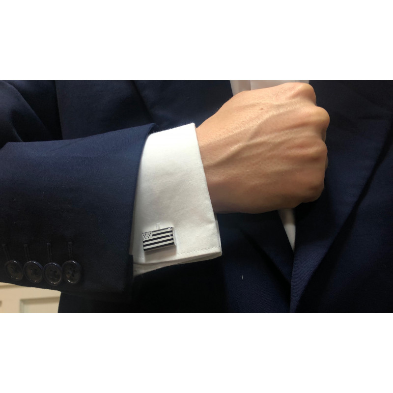 Brittany Flag Cufflinks (Gwenn ha Du)