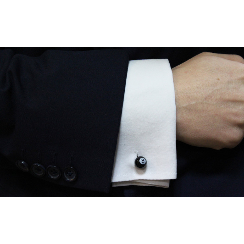 8-Ball Billiards Cufflinks