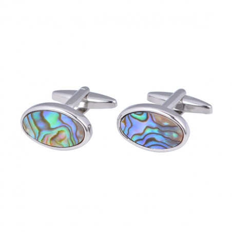 Iridescent Mother-of-Pearl Cufflinks (Oval)
