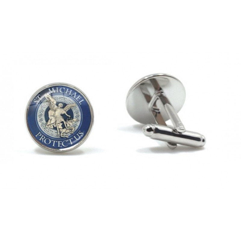 Saint Michael "Protect Us" Cufflinks