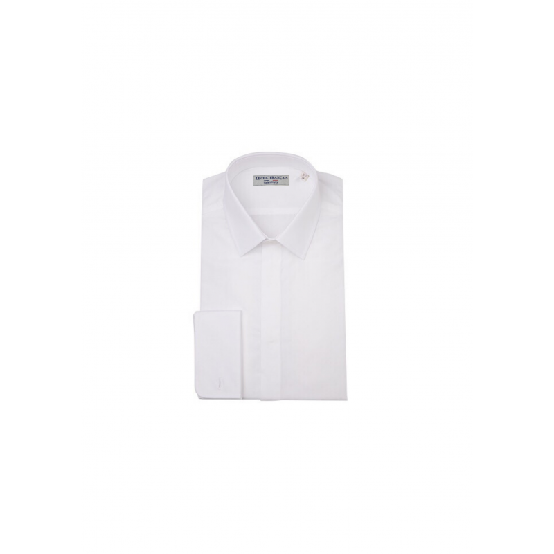 Chemise blanche à poignets mousquetaires, vue 4