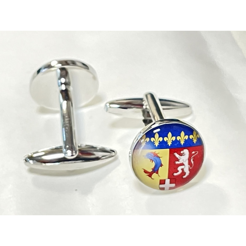 Boutons de manchette drapeau Rhône-Alpes