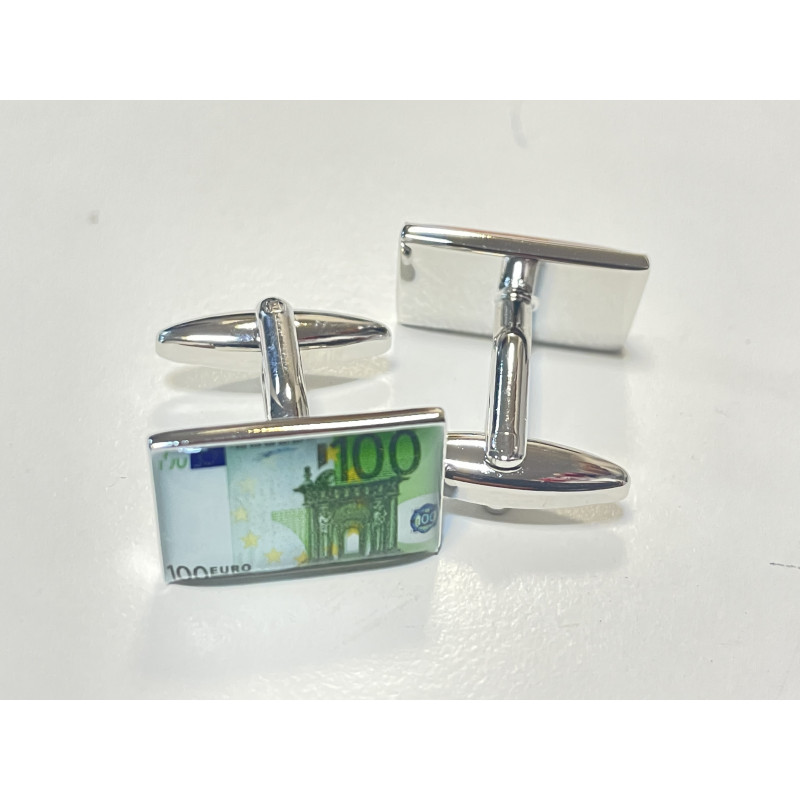 Boutons de manchette billet de 100 Euros