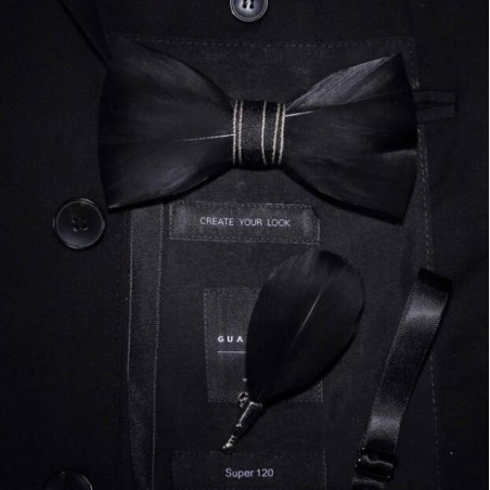Crow feather bow tie II
