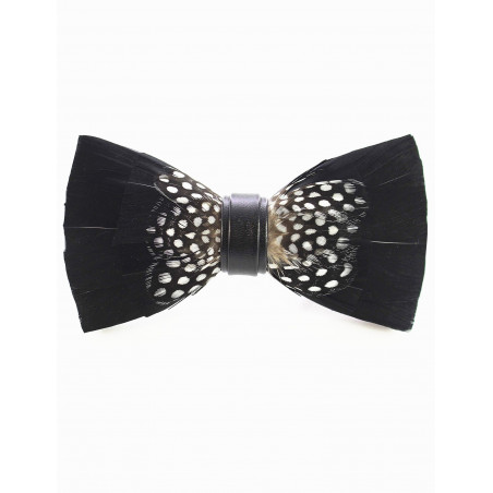 Noeud papillon en plume : Pintade 3, vue 2