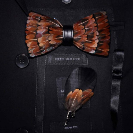 Noeud papillon en plume : Faisan 2, vue 2