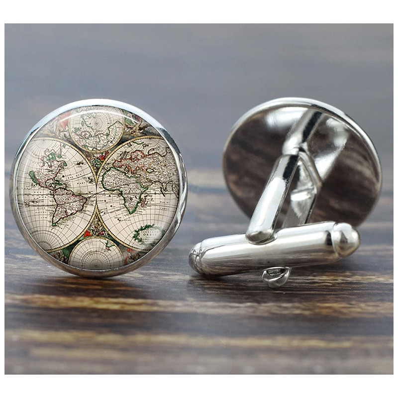 Boutons de manchette Mappemonde 7