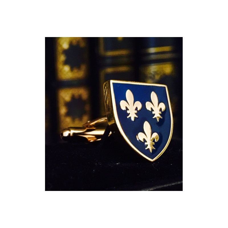 Gold-Plated Fleur-de-Lis Cufflinks