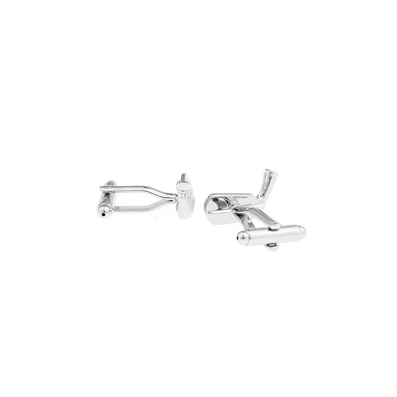 Boutons de manchette golf (putter + balle) Argent
