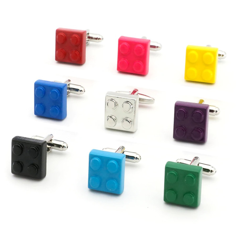 Boutons de manchette Lego vert