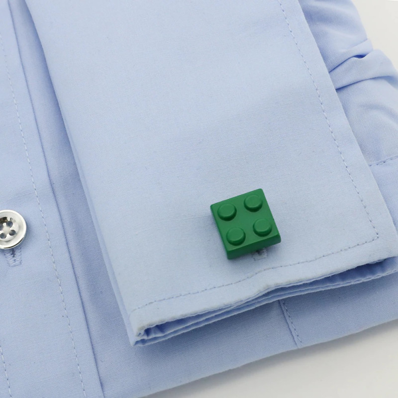 Boutons de manchette Lego vert