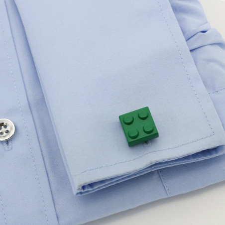 Green Lego Brick Cufflinks