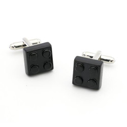Black Lego Brick Cufflinks