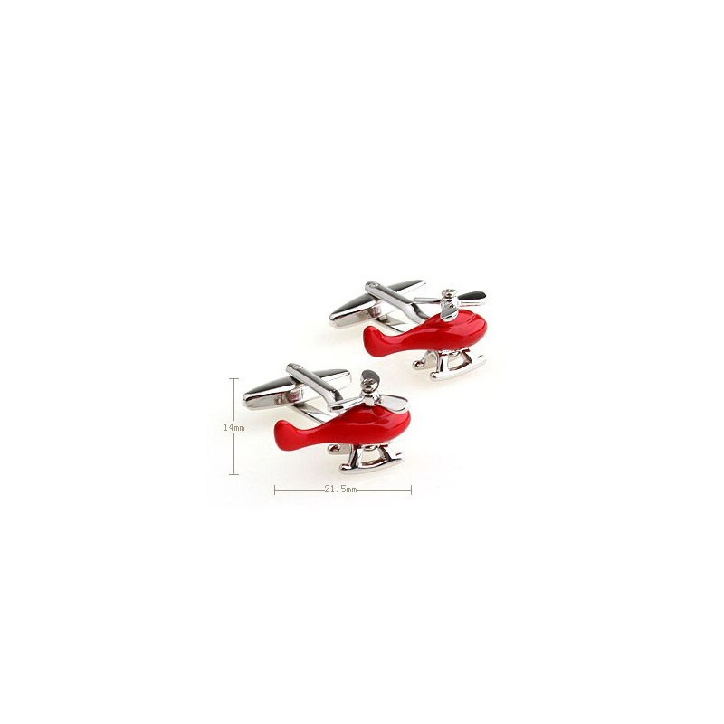 Red Helicopter Cufflinks