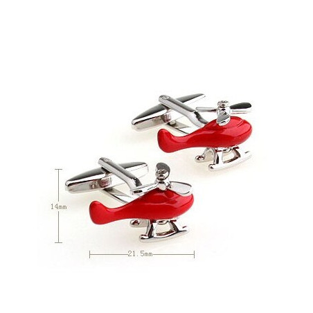 Red Helicopter Cufflinks