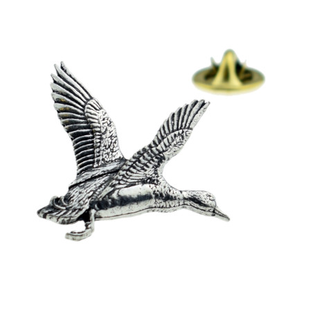 Mallard Duck in Flight Lapel Pin