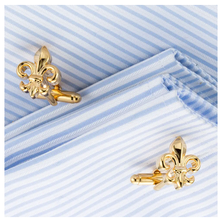 Gold Fleur-de-Lys Cufflinks