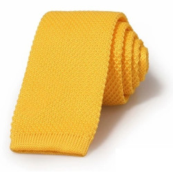 Savannah yellow knitted tie