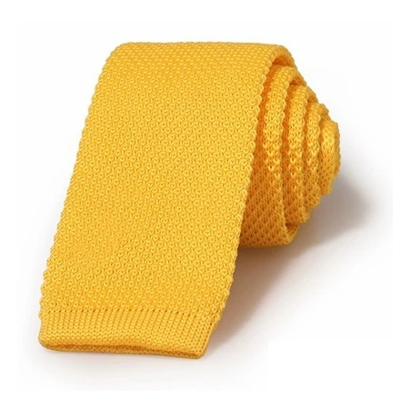Savannah yellow knitted tie