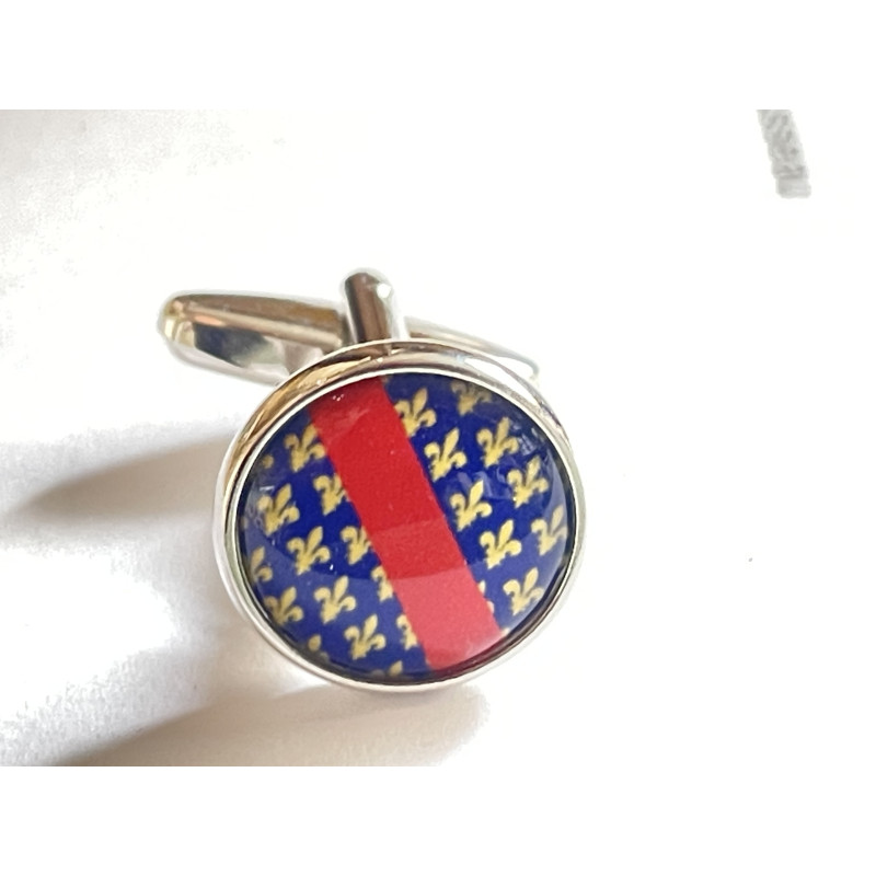 Boutons de manchette drapeau du bourbonnais