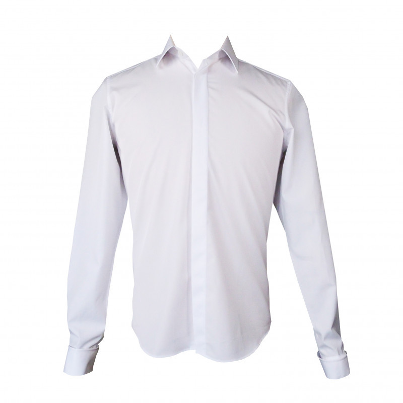 Chemise blanc à poignets mousquetaires